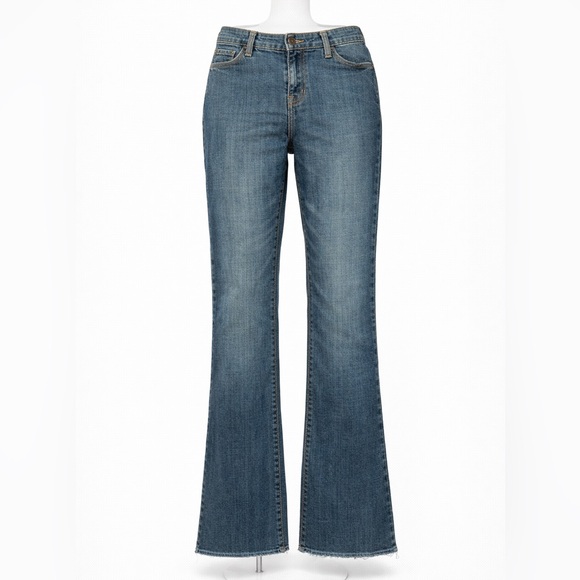 ❤️ Vintage Von Dutch Women's Dark Blue Flare Jeans with Colorful Embroidery - Picture 4 of 6